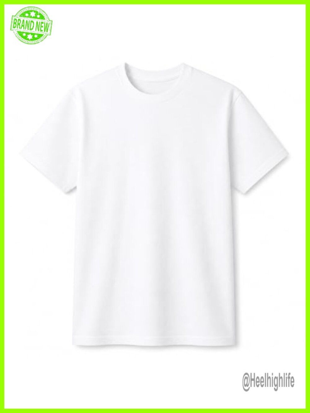 Plain Cotton Heavyweight T-Shirt Regular Fit Crew Neck Pull On